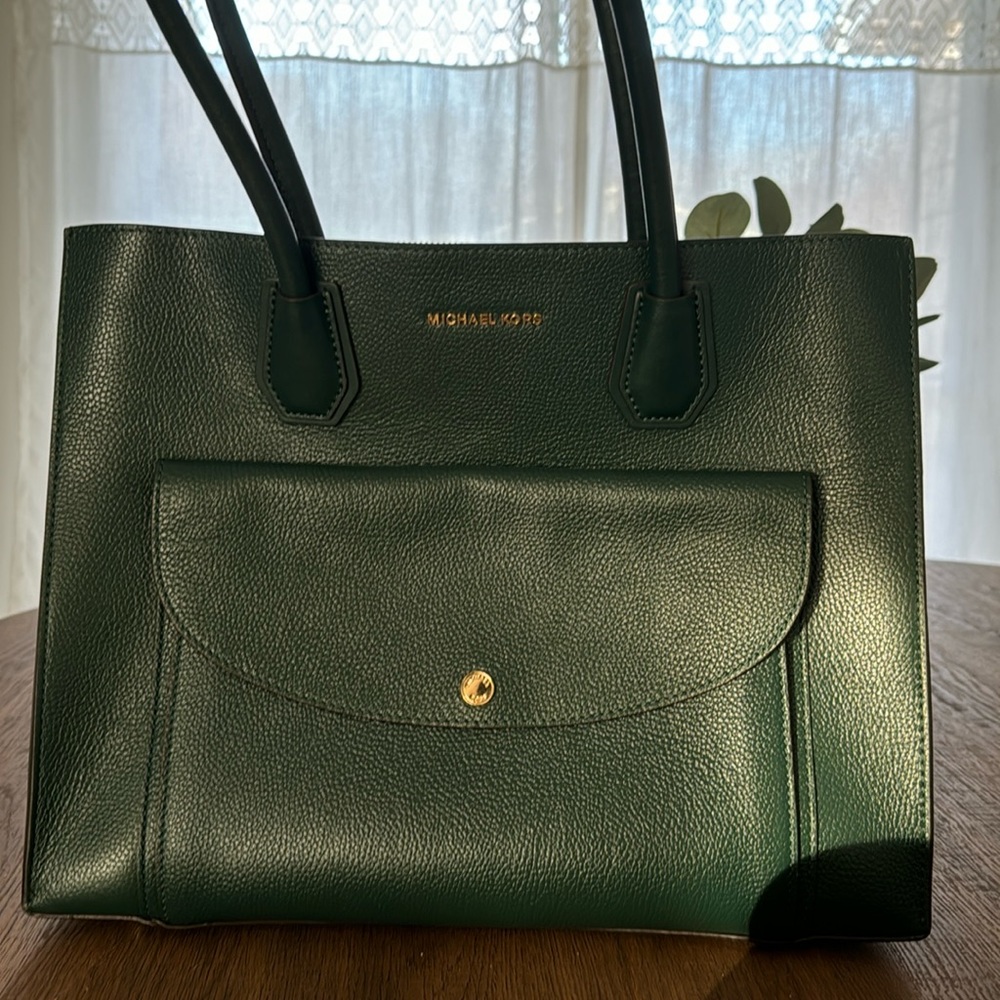 Forest Green, Michael Kors handbag